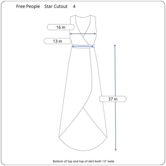 Free People Jasper Gold Foil Star Cutout Maxi Dress Womens 4 Fairy Boho Romantic - Picture 10 of 10